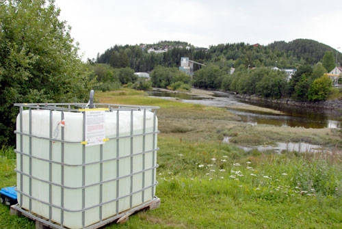 ALMINIUMSBEHANDLING: Doseringsanlegg for aluminiumsulfat ved Figgavassdraget sr for Steinkjer. 