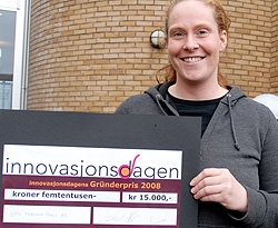 15.000 KRONER: Therese Troset Engan, GPS Training Tools AS, fikk innovasjonspris.