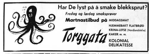 Torggata Kolonial og Delikatesse - annonse