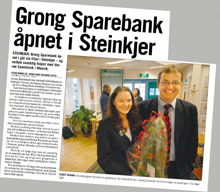 Åpning Grong Sparebank i Steinkjer