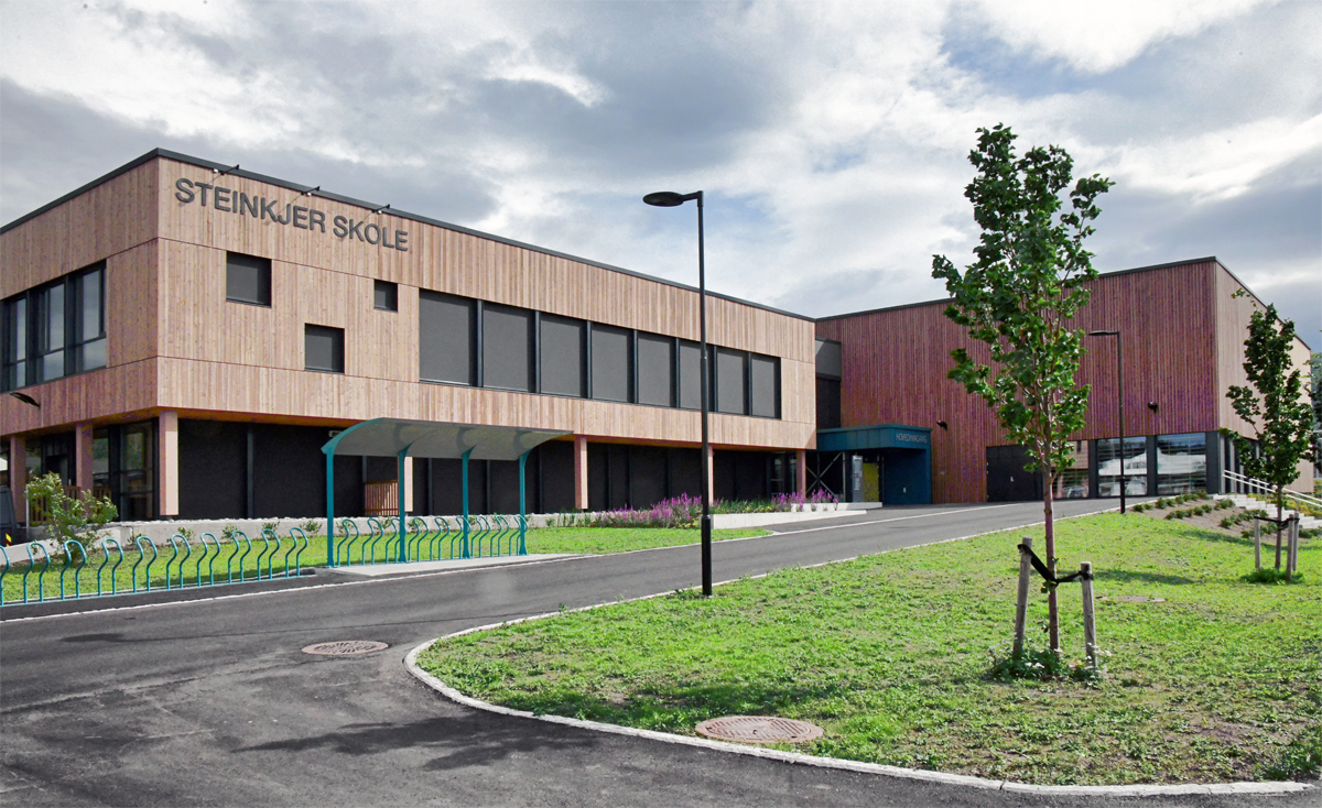 Steinkjer skole - fra nordvest - 2019