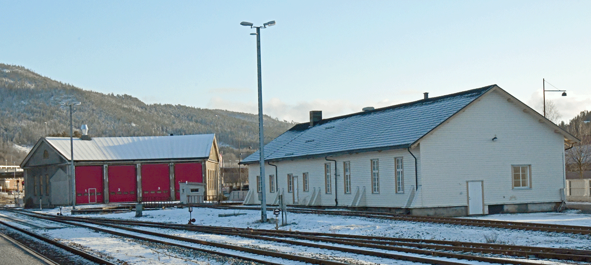 Lokstall og vognremise - Steinkjer jernbanestasjon