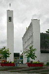 Steinkjer kirke [skjermfasaden fra nord]