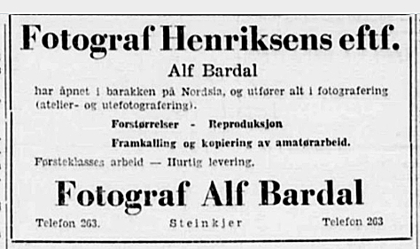 Annonse Bardal 1951