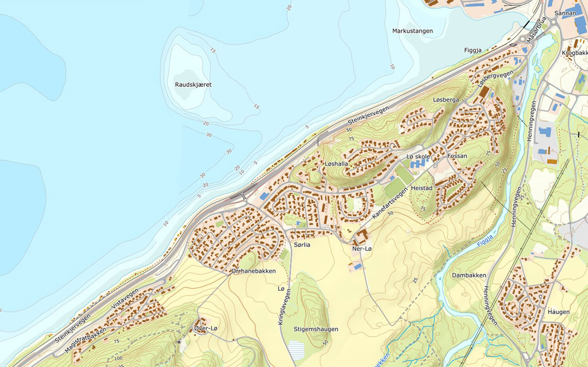 Lø bydel [Sørlia-Lø-Figga området] - kart