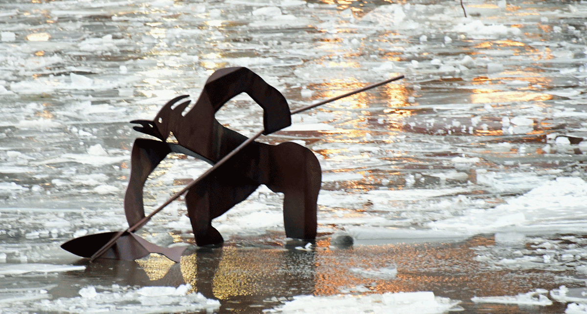 Isgang i elva