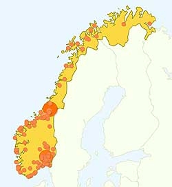  HELE LANDET: De beskende kommer fra hele Norge, med en tydelig hovedvekt p Steinkjer og Oslo.