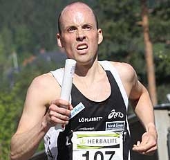 Henrik Sandstad, Steinkjer friidrettsklubb, tok slv i Maraton-NM 2009. (Foto: Kondis)