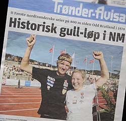  GIR RESULTATER: Eivind Jenssens gullp p 800 meter under NM 2009 er et eksempel p at friidretten i Steinkjer arbeider godt.